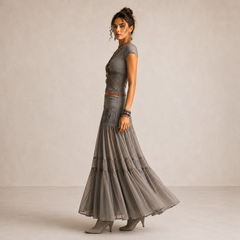 Milena | Grey Lace Set