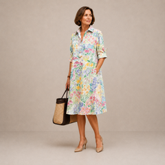 Paige | Floral-Print Relaxed Midi Dress