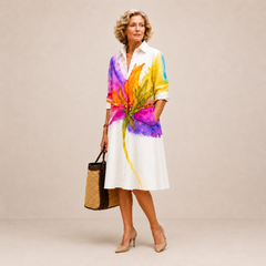 Lydia | Printed Relaxed Midi Dress