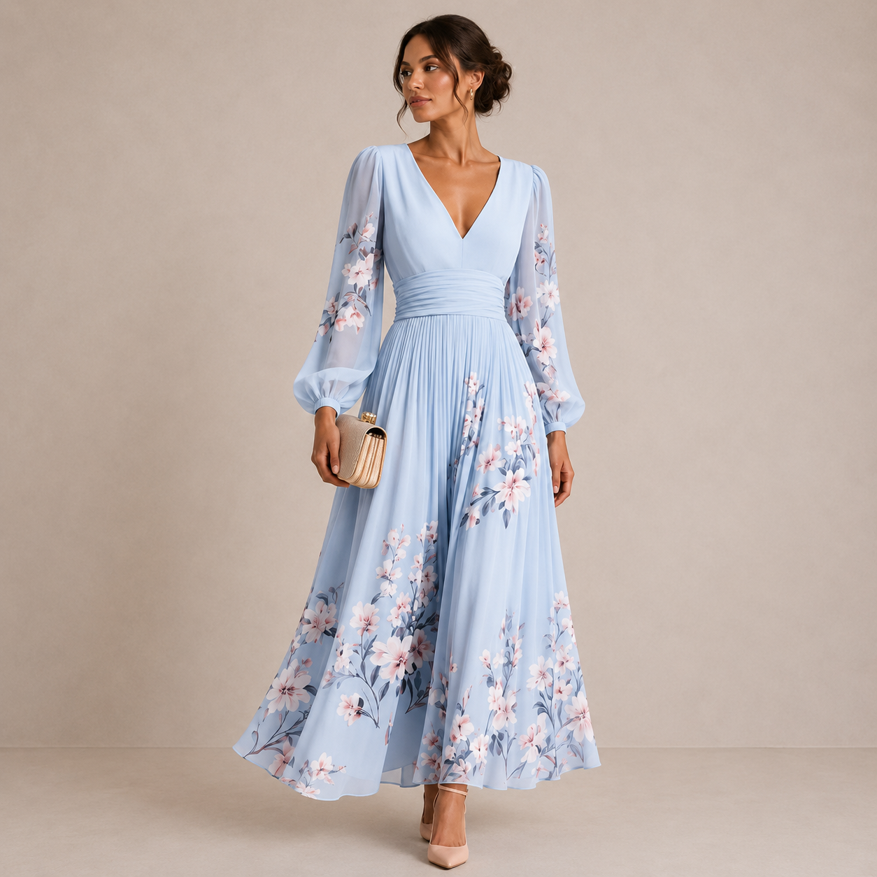 Nadine | Sweetheart-Neckline Midi Dress