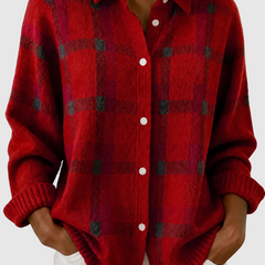Elegant Plaid Cardigan
