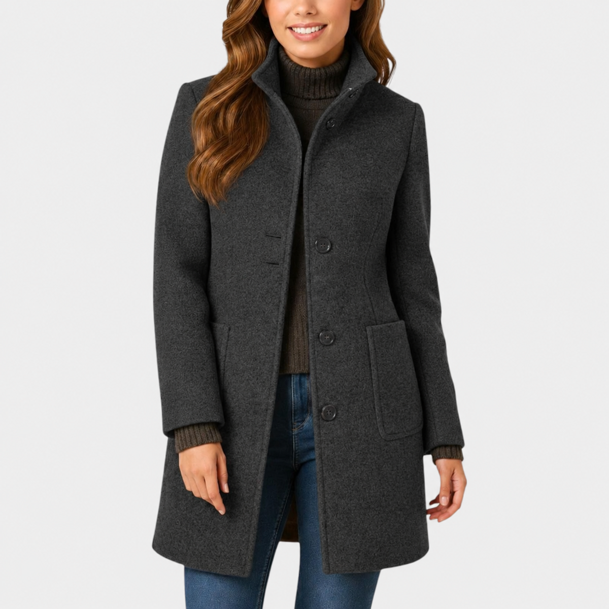 Elegant Wool-Blend Coat