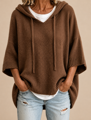Pull à capuche oversize en maille