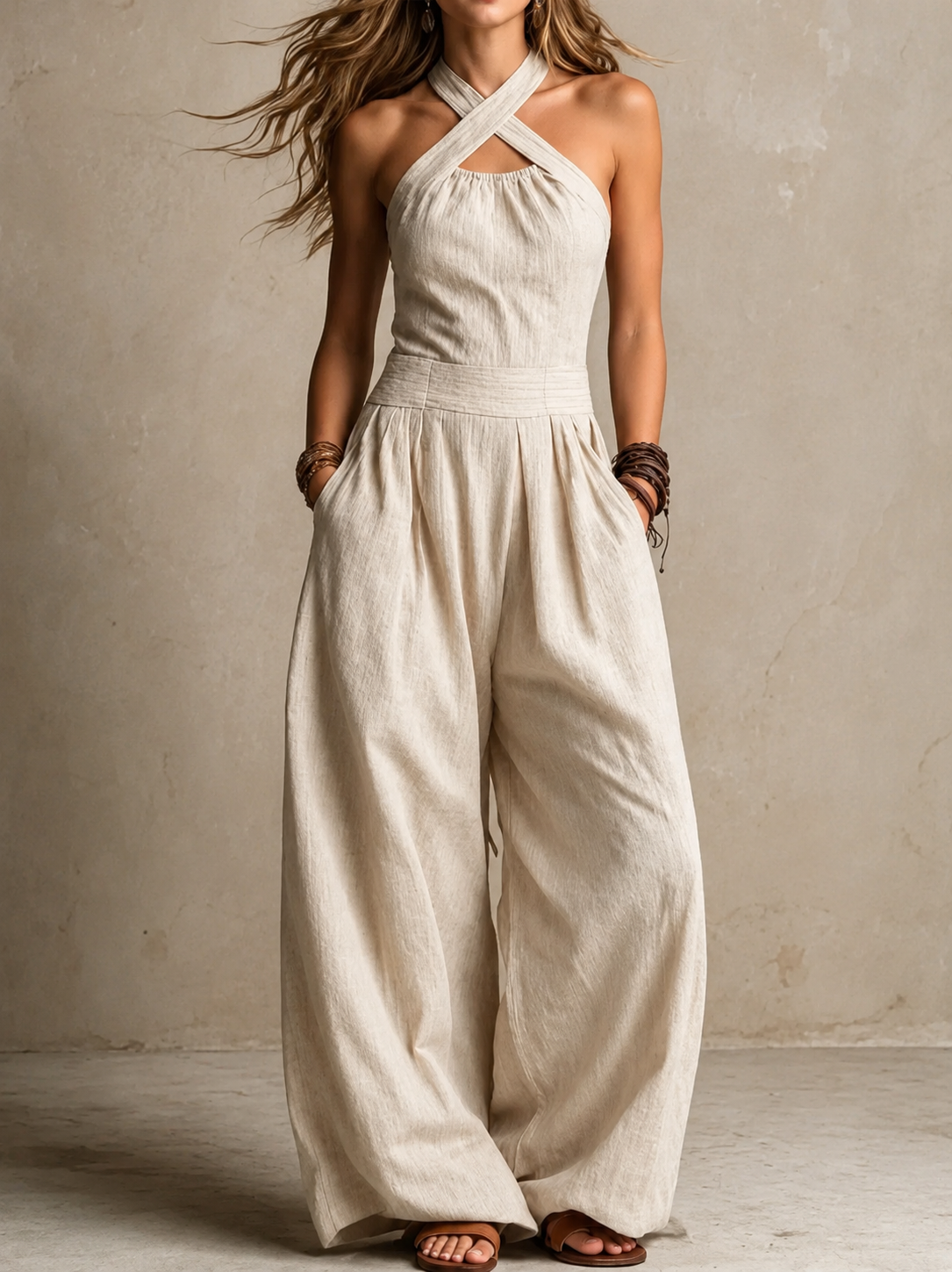 Beatrice | Elegant Linen and Cotton Jumpsuit