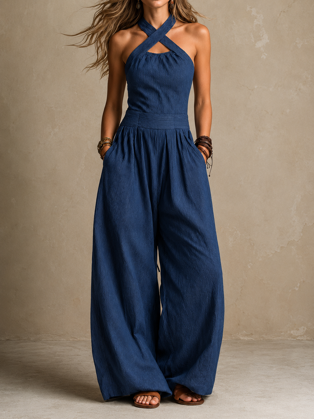Beatrice | Elegant Linen and Cotton Jumpsuit