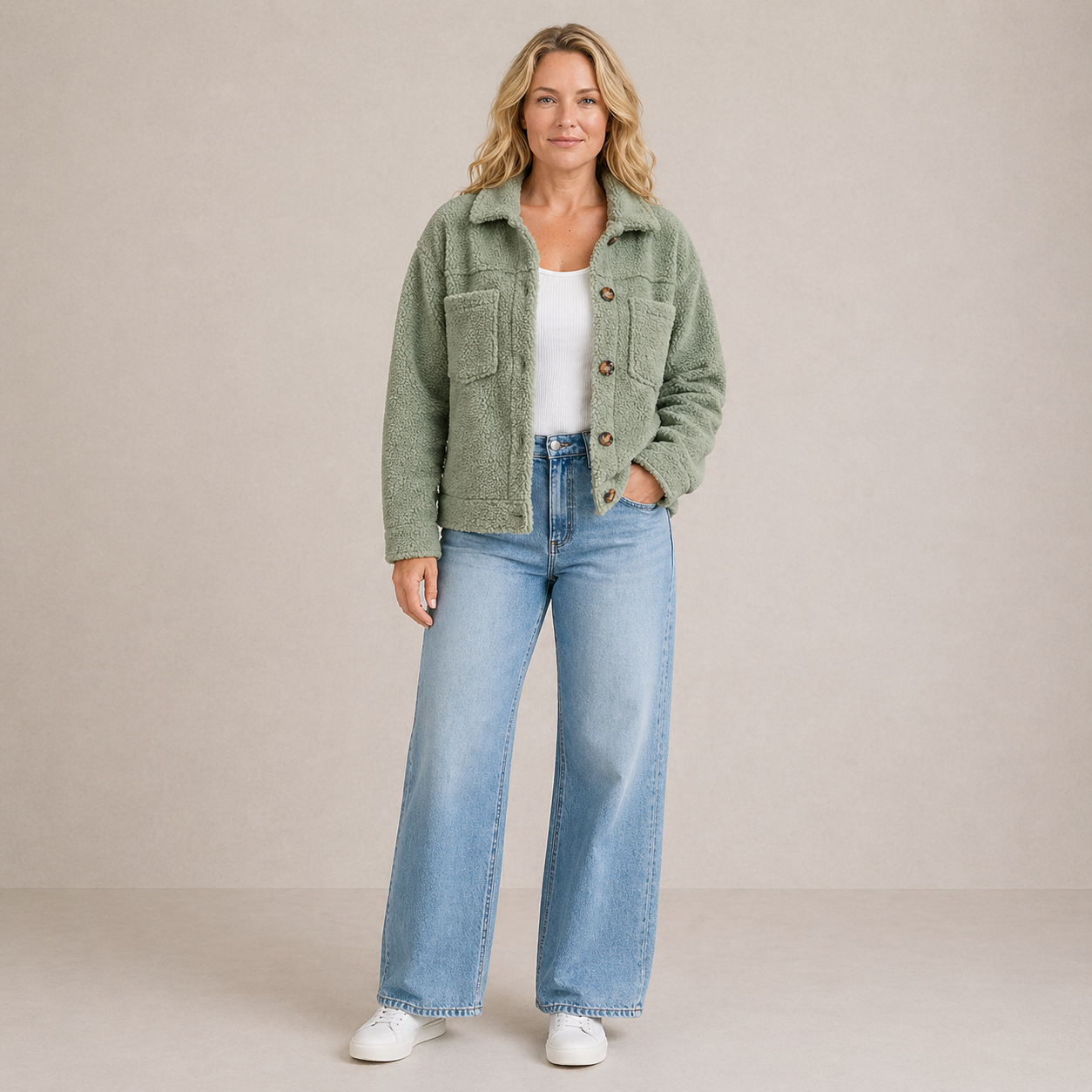 Selina | Stylish Teddy Jacket with Collar