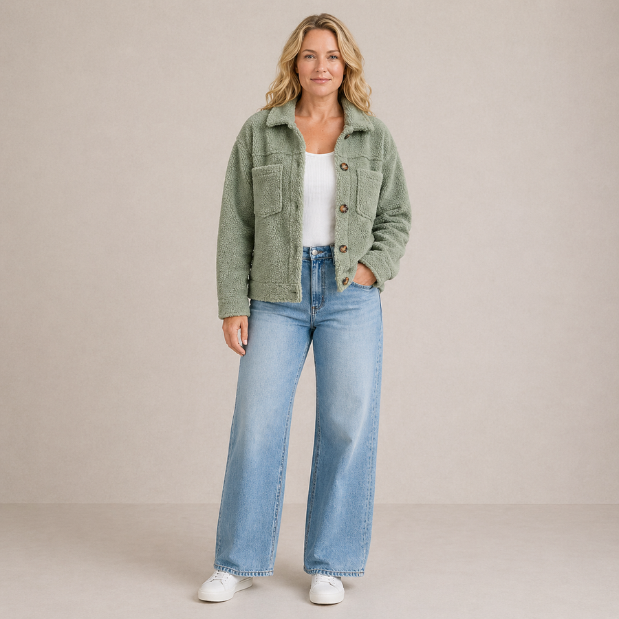 Selina | Stylish Teddy Jacket with Collar