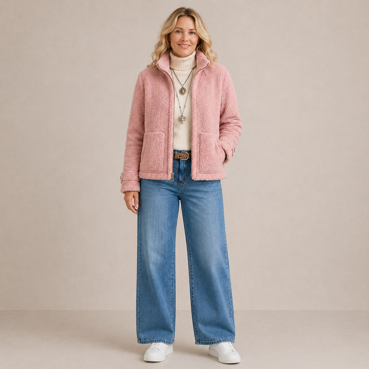 Melanie | Warm Teddy Jacket with Zipper