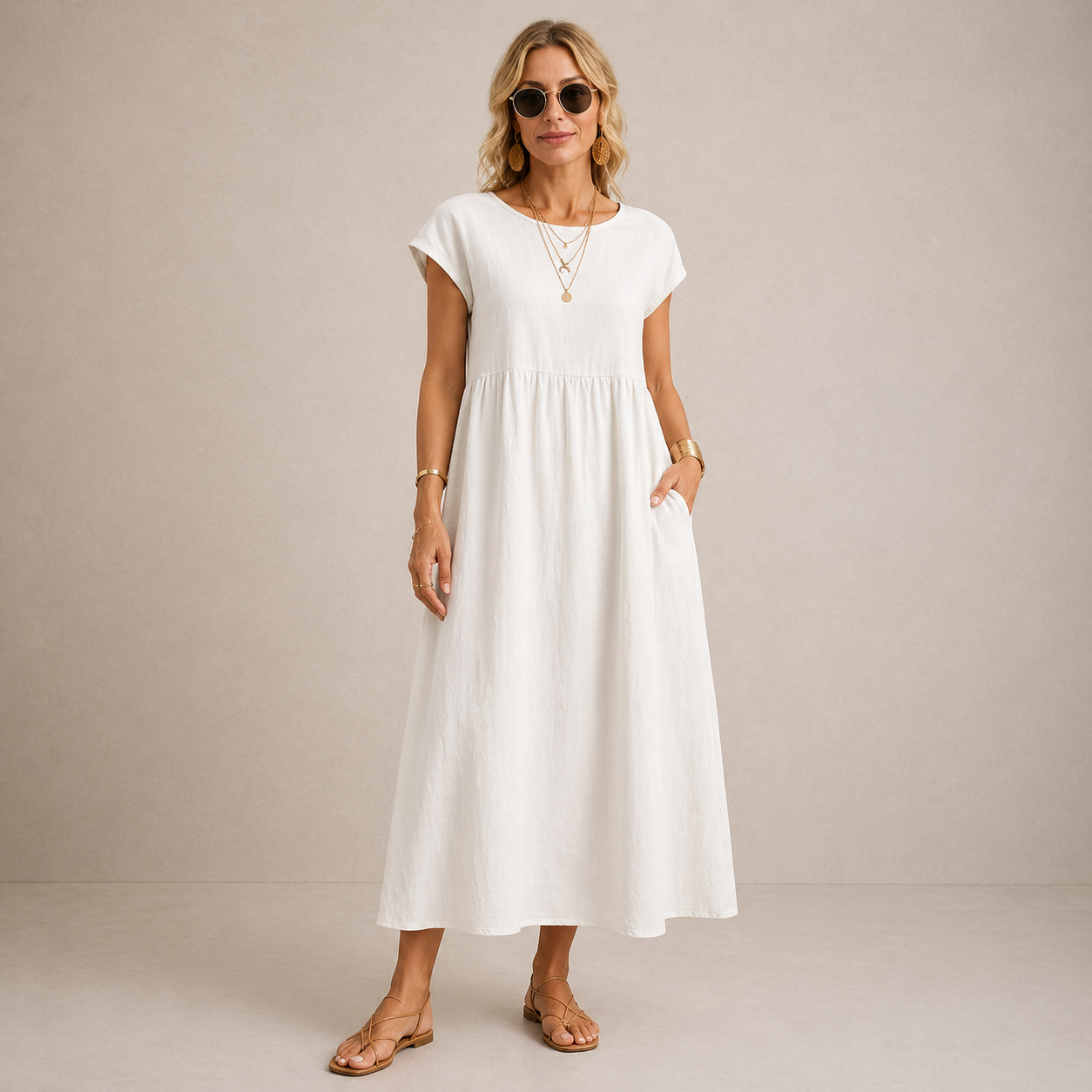 Isabel | Breathable Ten-Color Midi Dress