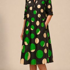 Nadia | Effortless Black Midi Dress