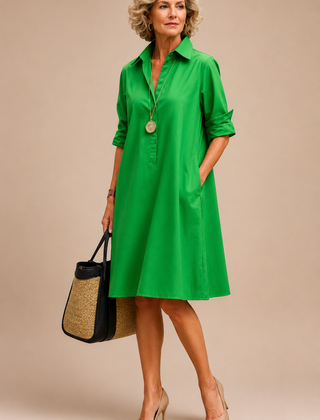 Riley | Versatile Green Midi Dress