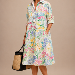 Paige | Floral-Print Relaxed Midi Dress