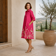 Grace | Flowing Pink Midi Dress