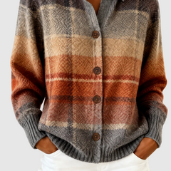 Elegant Plaid Cardigan