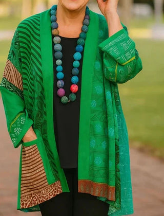 Elegant Drape Cardigan in green