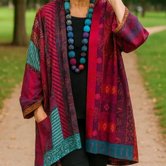 Elegant Drape Cardigan in rose