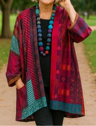 Elegant Drape Cardigan in rose