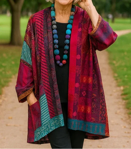 Elegant Drape Cardigan in rose