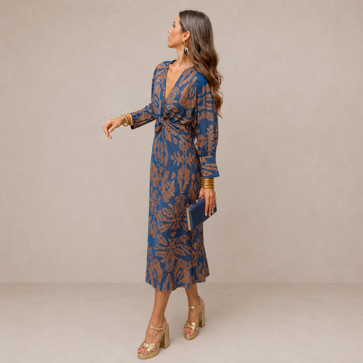 Eleanor | Timeless-Print Midi Dress