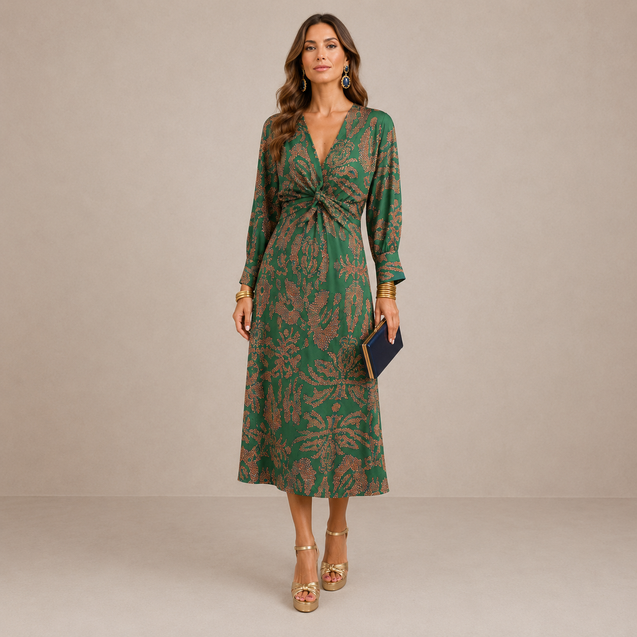 Eleanor | Timeless-Print Midi Dress