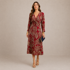 Eleanor | Timeless-Print Midi Dress