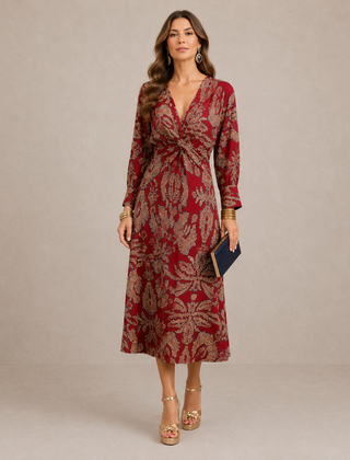 Eleanor | Timeless-Print Midi Dress