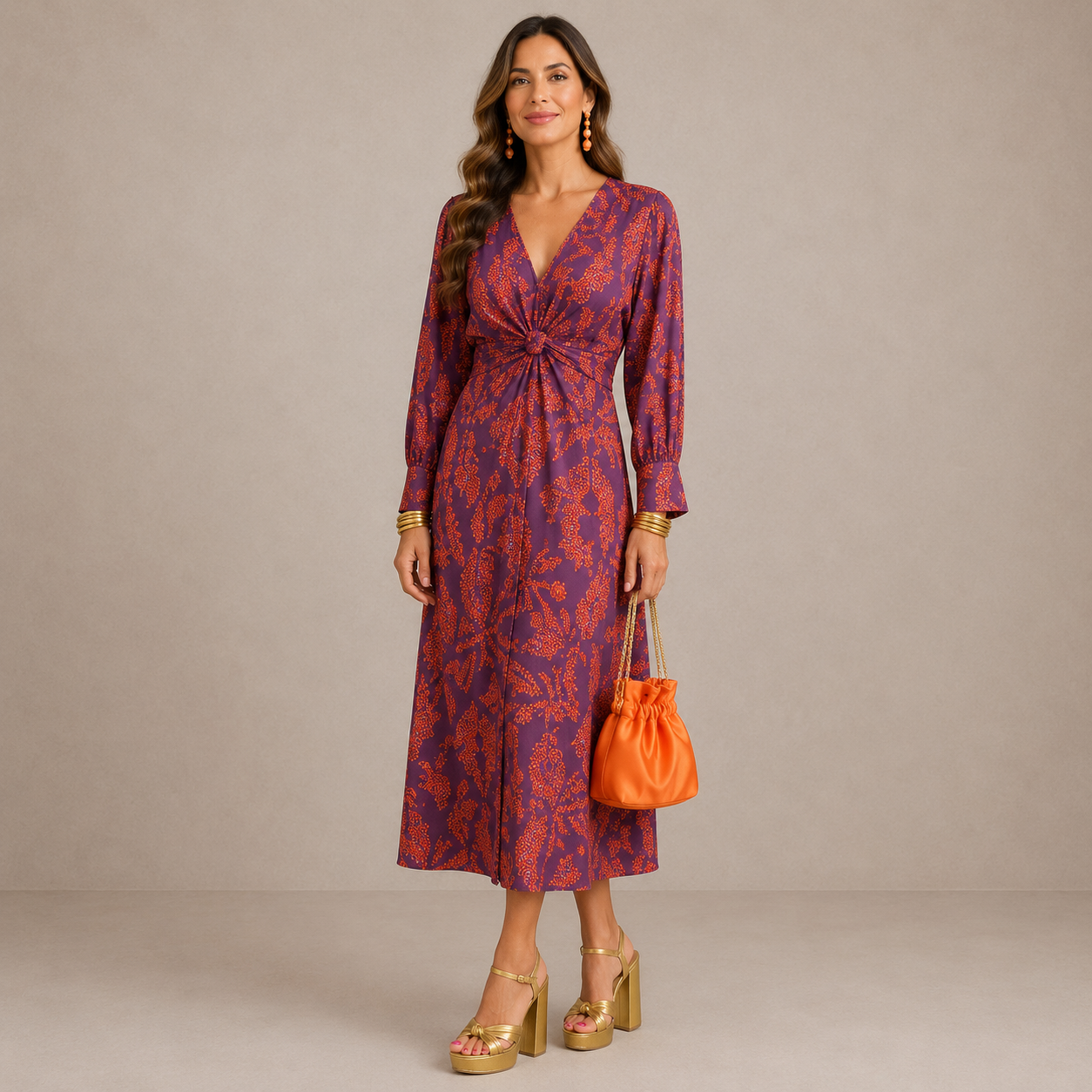 Eleanor | Timeless-Print Midi Dress