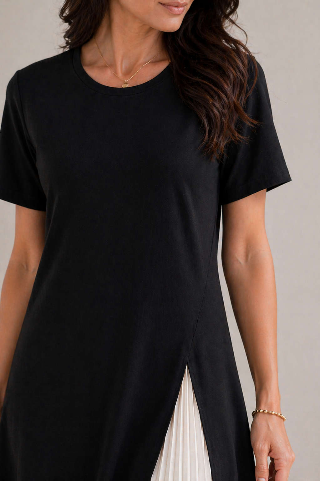 Monica | Midi Dress with a Pleated Panel