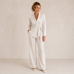 Miranda | Tie-Waist Blazer & Wide-Leg Set