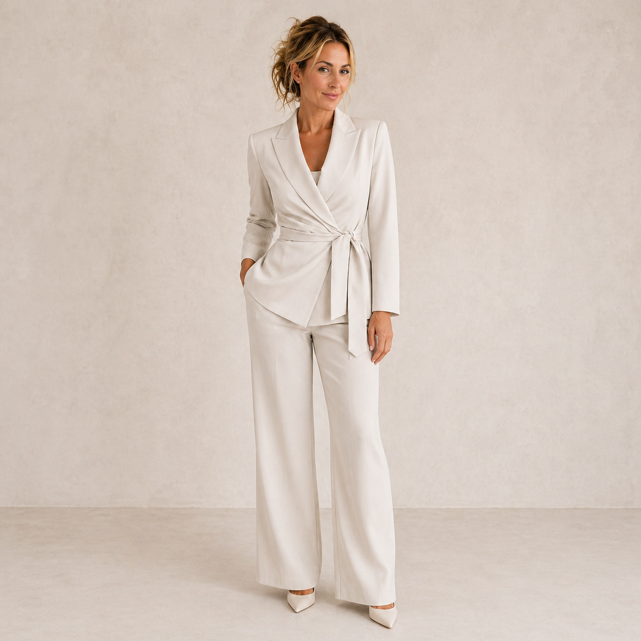 Miranda | Tie-Waist Blazer & Wide-Leg Set
