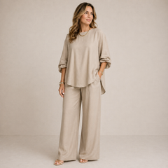 Semira | Lightweight Elegant Set with Wide Pants