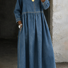 Vintage Denim Maxi Dress