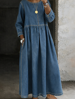 Vintage Denim Maxi Dress