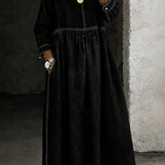 Vintage Denim Maxi Dress