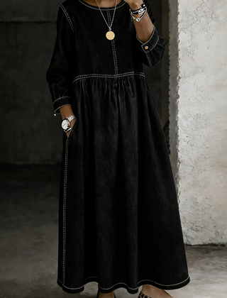 Vintage Denim Maxi Dress