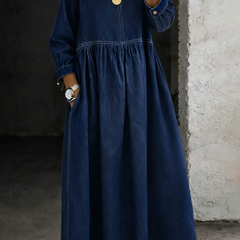 Vintage Denim Maxi Dress
