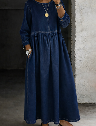 Vintage Denim Maxi Dress