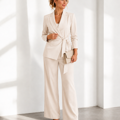 Miranda | Tie-Waist Blazer & Wide-Leg Set