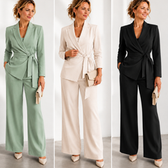 Miranda | Tie-Waist Blazer & Wide-Leg Set