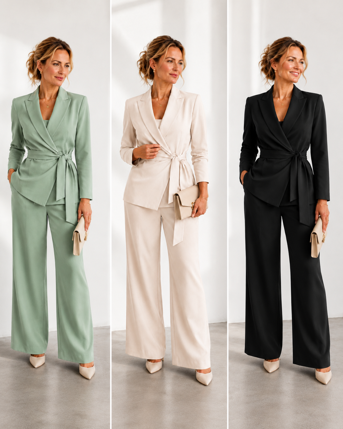 Miranda | Tie-Waist Blazer & Wide-Leg Set