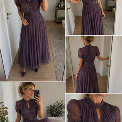 Valentina | Keyhole-Neckline Lace Maxi Dress