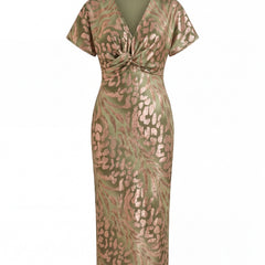 Viviana | Wrap-Style Tie-Waist Midi Dress