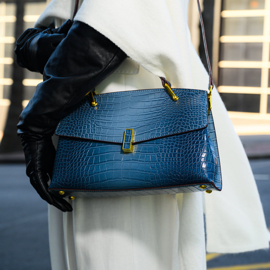 Winnie | Elegant Croc-Textured Bag