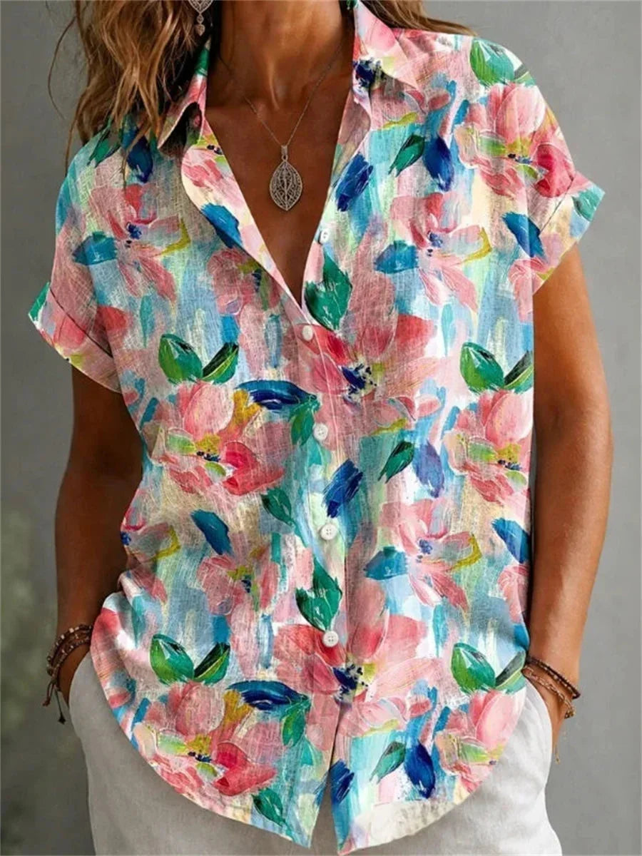 Colorful Floral Blouse