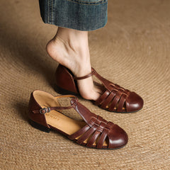 Orthopedic Leather Ballet Flats
