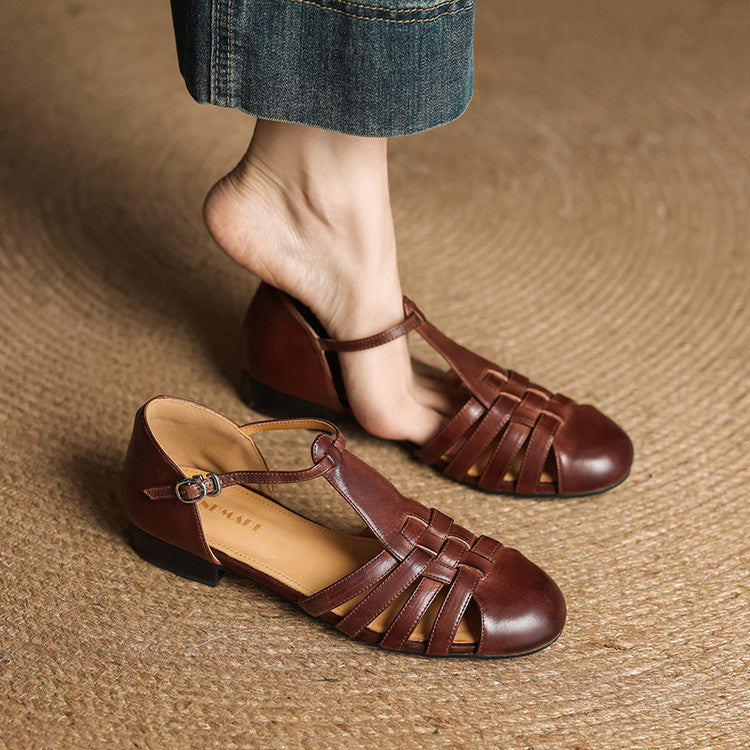 Orthopedic Leather Ballet Flats