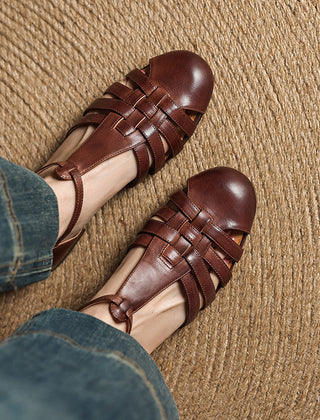 Orthopedic Leather Ballet Flats