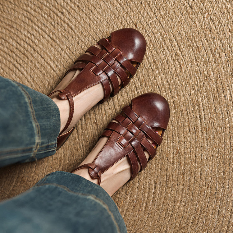 Orthopedic Leather Ballet Flats