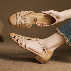 Orthopedic Leather Ballet Flats