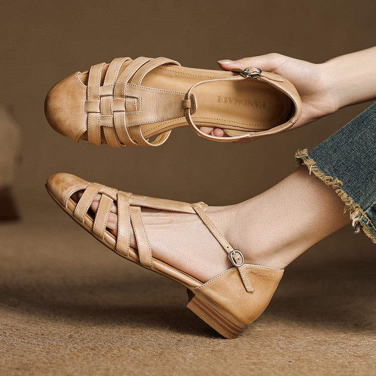 Orthopedic Leather Ballet Flats